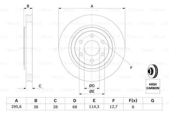 Диск гальмівний NISSAN NP300, BOSCH (0986479356) | Зображення 4