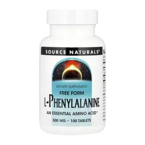 Фенілаланін Source Naturals L-Phenylalanine 500 мг 100 таблеток