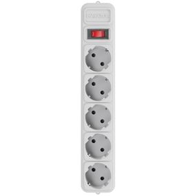 Мережевий фільтр Maxxter SPM5-G-6G, 1.8 м. кабель, 5 розеток, сірого кольору