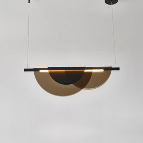 Люстра світлодіодна підвісна LED світильник для квартири на стелю лед 26727 Чорний 30-215х80х80 см.