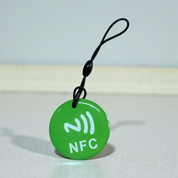 NFC мітка брелок NTAG213 круглий 35 мм - Green | Зображення 1