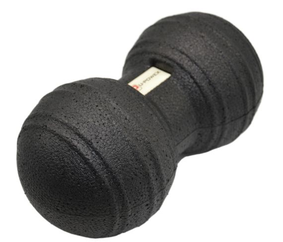 Масажний м'яч подвійний U-POWEX EPP Ball (d8*16cm.) Black | Зображення 1