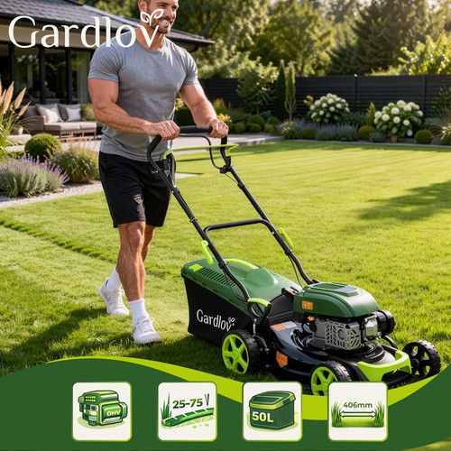 Газонокосарка бензинова самохідна Gardlov 27535 DriveX 149 см3, 2.3 кВт, 40.6 см, кошик 50 л, 8 рівнів, функція миття | Зображення 4