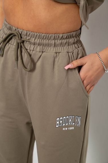 Спортивний костюм жіночий, колір хакі, 221R106 | Зображення 5