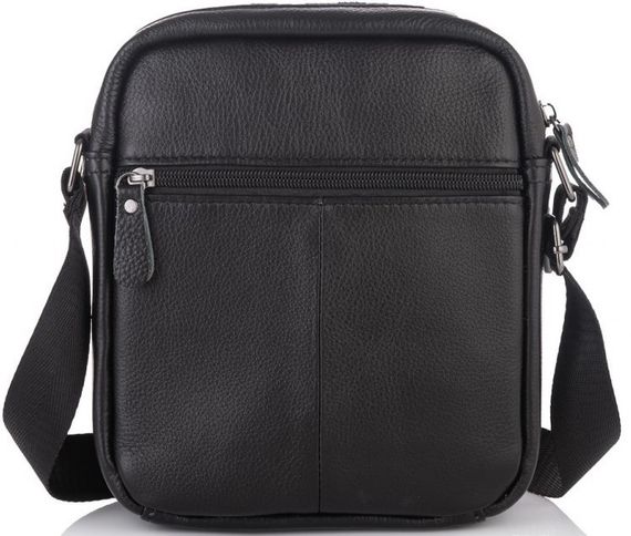 Чоловіча сумка з натуральної шкіри Tiding Bag чорна | Зображення 2