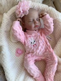 Силіконова Колекційна Новонароджена Лялька Реборн Немовля Анатомічна Дівчинка Пупс Енні (Вінілова Лялька) Reborn 50 см