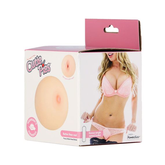 Мастурбатор-груди Cutie Pies Hannah's Handful - Pussy & Boob, глибина 9,9 см, віброкуля в подарунок | Зображення 6
