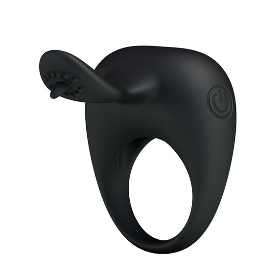 Эрекционное кольцо - Pretty Love Stimulating Tonguo Penis Ring Black sexstyle | Зображення 2