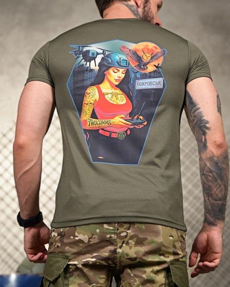 Тактична потоотводна футболка Покровськ oliva ПП4680 | Зображення 3