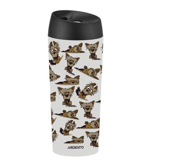 Термочашка Ardesto Coffee Time Yorkie AR2645YT 450 мл сіра