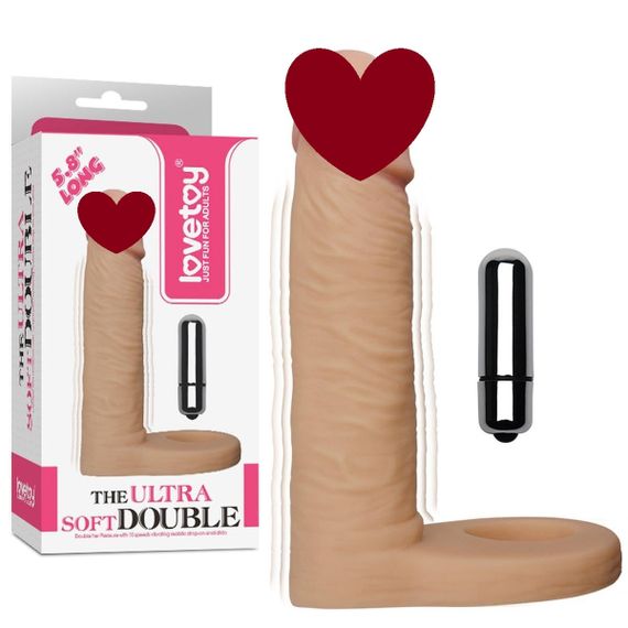 Насадка на член 5.8 The Ultra Soft Double Vibrating Sex Aura