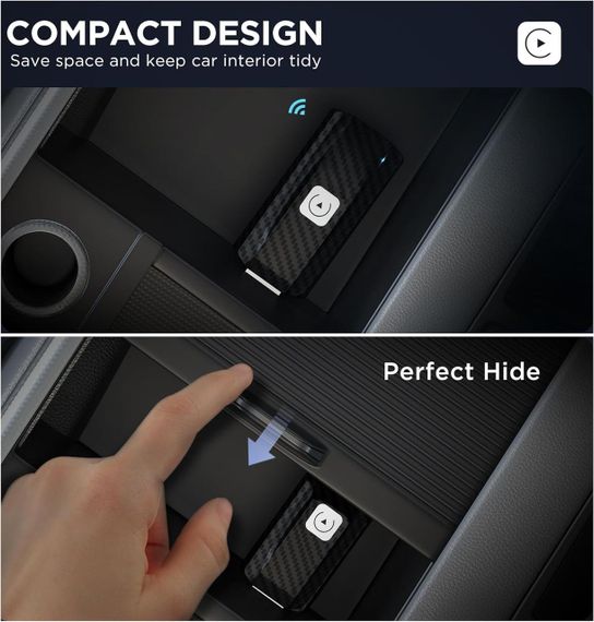 Карплей для авто з 2017 року, перехідник для перетворення дротового штатного CarPlay на бездротовий, адаптер для  iPhone iOS 10+ | Зображення 4