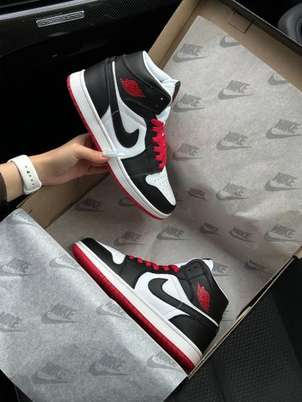 Женские кроссовки N-ik-e Air Jordan 1 Retro HD Black Red , Вьетнам , весна/лето/осень 37 | Зображення 7