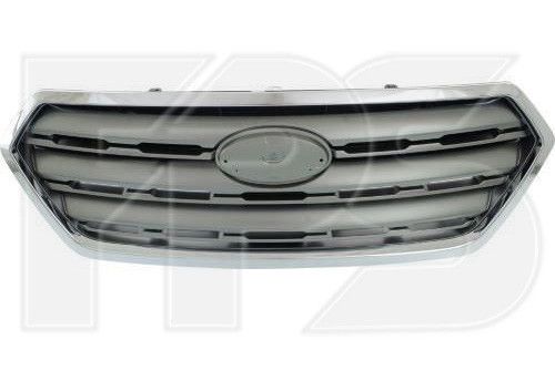 Решетка радиатора Subaru Outback '15-18 хром / серый металлик (FPS)