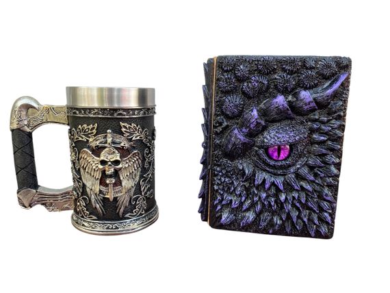 Подарунковий набір Кухоль 3D Меч у Черепі та Блокнот 3D «Око Ілюзій»
