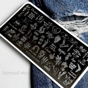 Пластина 102 для стемпінгу RichColor (12х6см)