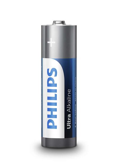 Philips Батарейка Ultra Alkaline лужна AA блістер, 4 шт (LR6E4B/10) | Зображення 1