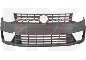 Передний бампер VW Caddy III c 2015- цельнолитой с решеткой  2K5807217J9B9