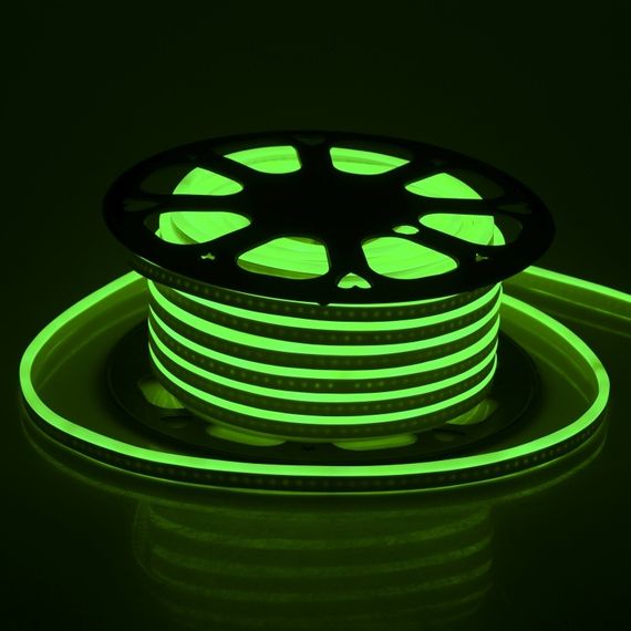 Світлодіодна стрічка вологозахищена 220V 14.4W 3014 Green NEON IP67 1m (BY-034/120)