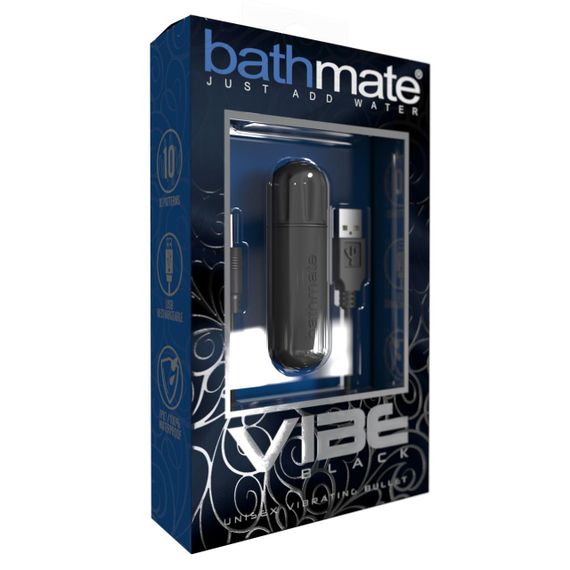 Вібропуля Bathmate Vibe Bullet Black, глибока потужна вібрація Sex Aura | Зображення 2