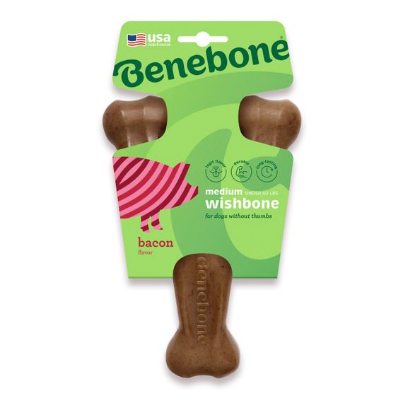 Іграшка для собак зі смаком бекону Benebone Wishbone Bacon, 17 см | Зображення 2