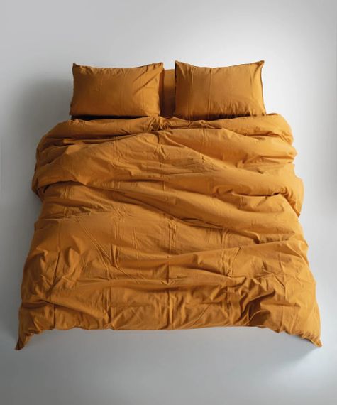 Постільна білизна Limasso Stonewashed Ranforce 160 х 220 см Mustard