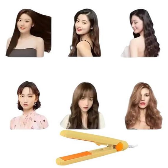 Міні-плойка прасок для волосся дорожня Make Time Жовта