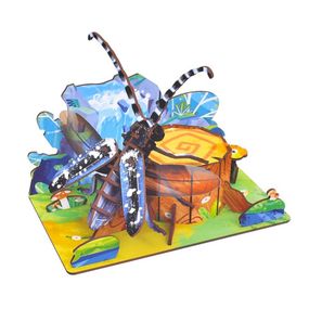 Деревянный пазл 3D "Batocera Horsfieldi" 68037W 58 деталей