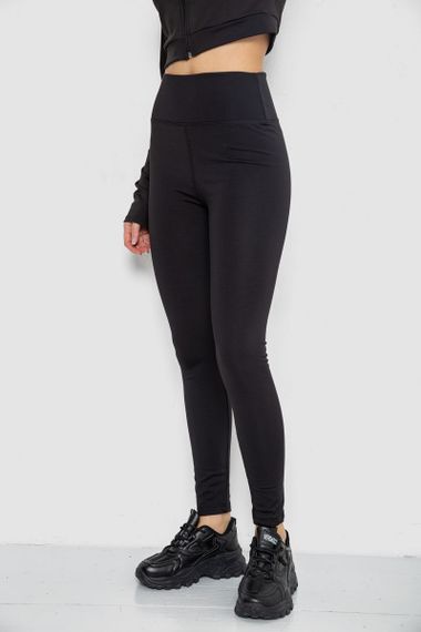 Лосини утеплені на флісі, колір чорний, 243R051 | Зображення 2