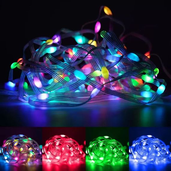 Розумна гірлянда USB 20м з Bluetooth+Пульт Кольорова / Смарт гірлянда RGB / Світлодіодна стрічка XPRO (234574716_501) | Зображення 1