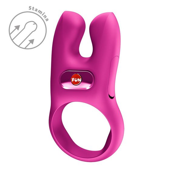 Ерекційне віброкільце з подвійною стимуляцією клітора Fun Factory NŌS CLASSIC Magenta, 2 мотори | Зображення 4