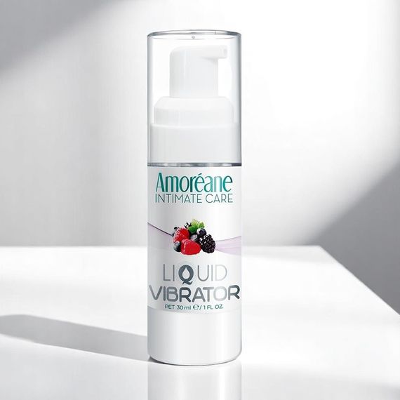 Лубрикант Amoreane Med Liquid Vibrator Berries 30 мл — з ефектом вібрації для яскравих відчуттів