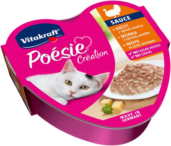 Влажный корм с индейкой для котов Vitakraft Poesie Creation Turkey, 85 гр | Зображення 1