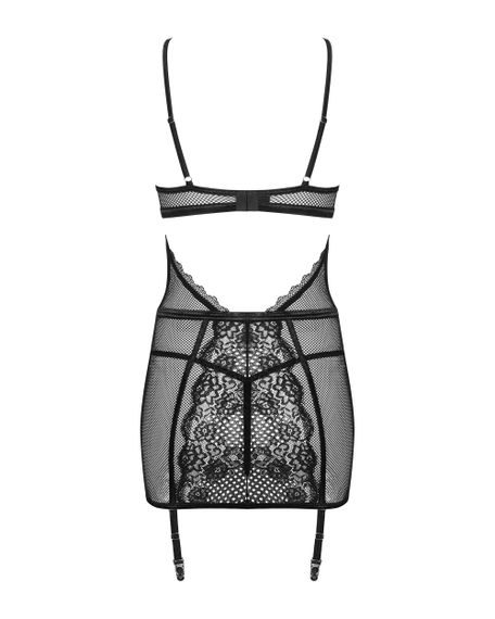 Сорочка Obsessive Basitta chemise & thong S/M | Зображення 6