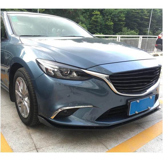 Накладка на передній бампер Lip V2 (2017-2019, Карбон) для Mazda 6 рр | Зображення 2