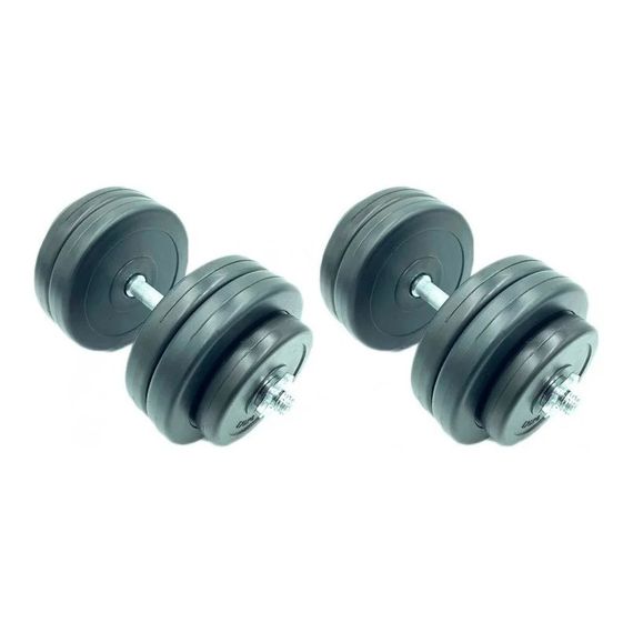 Гантели наборные композитные в пластиковой оболочке 2 шт по 14,5 кг Rock Pro-R NE-PL-R-014-2