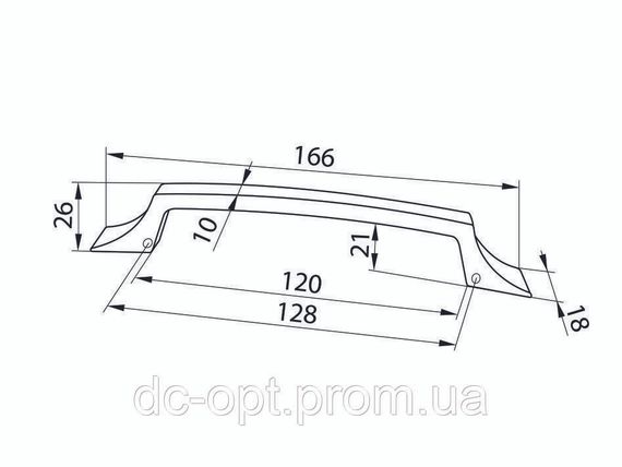 Ручка DL 41/128 BLK-RM Черный Матовый ДС СтандартЛайн | Зображення 2