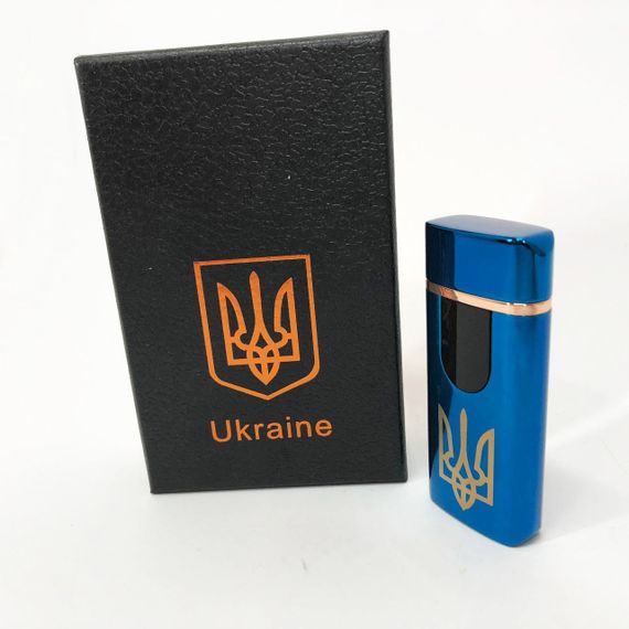 Електрична та газова запальничка Україна (з USB-зарядкою) HL-431. KV-419 Колір: синій | Зображення 3