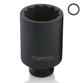 Головка торцевая ударная длинная 1/2" 30мм 12-гранная TOPTUL KABJ1630