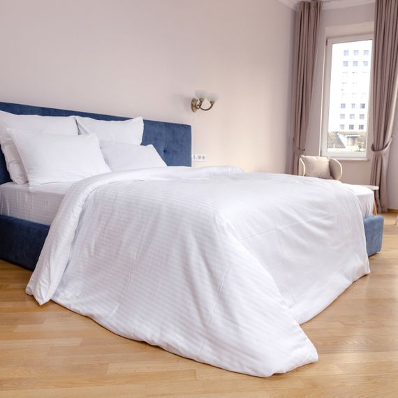 Простынь SoundSleep Отель сатин-страйп 200х220 см белая (92891050)