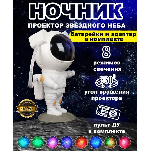 Проектор зоряного неба для дорослих і дітей, Нічник галактика дитячий нічник проектор космонавт WC-65 | Зображення 3