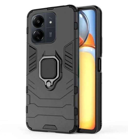 Чехол бампер Primolux Ring Armor для Xiaomi Redmi 13C / Poco C65 - Black
