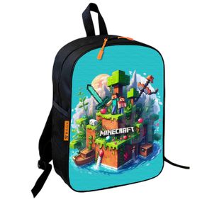 Рюкзак школьный детский 36х27см Майнкрафт Крипер "Minecraft" с принтом для мальчика (00604)