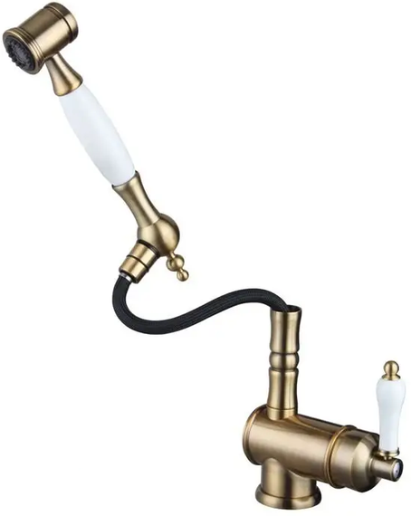 Кухонний змішувач Fabiano FKM 67P SS Brass Antique 8232.403.0754 | Зображення 1