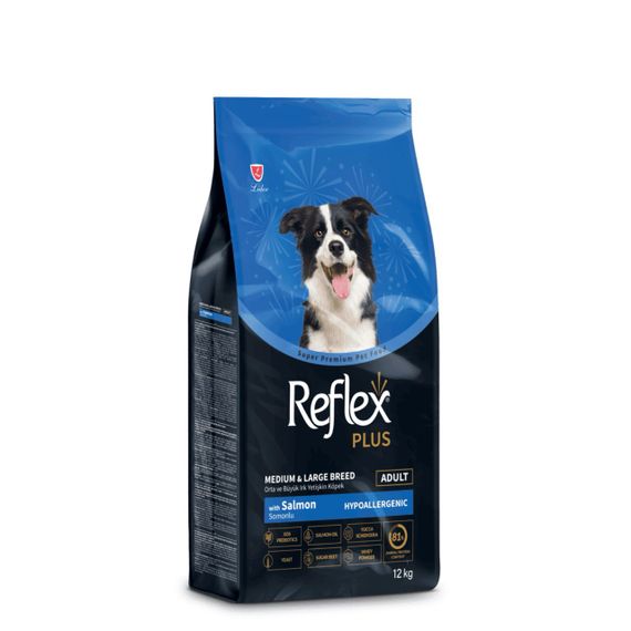 Сухой корм с лососем для собак средних и крупных пород Reflex Plus Medium & Large Breed Salmon, 12 кг | Зображення 1
