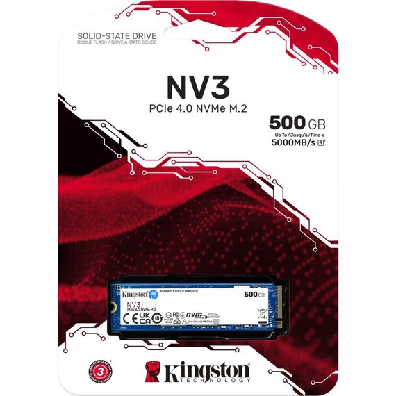 Накопичувач SSD M.2 2280 500GB Kingston (SNV3S/500G) | Зображення 2