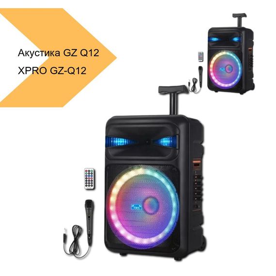 Акустична система GZ Q12 Bluetooth з караоке-функцією XPRO GZ-Q12 (MER-15682_3465) | Зображення 2