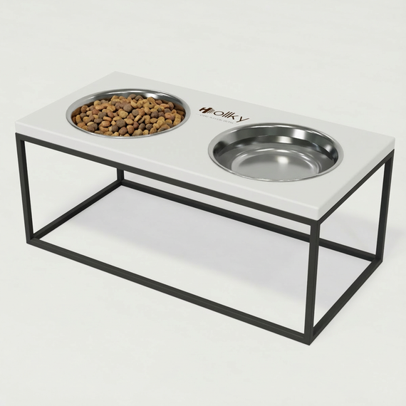 Миски на подставке для больших собак Hollky Base XL20 (2 × 1,8 л) BXL20-522620-GRWH