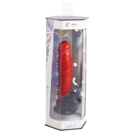 Фалоімітатор SilexD Fantasy Liquid Silicone Devil 8in Red Sex Aura | Зображення 6
