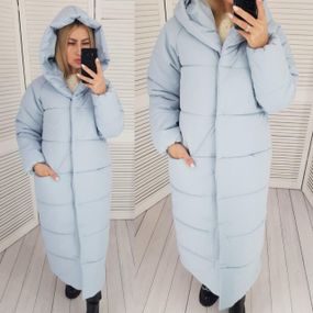 Пуховик зимовий, арт.А-521, колір світло блакитний